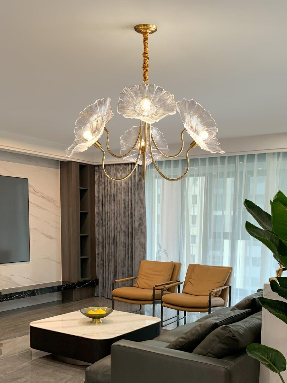 lotus-leaf-glass-chandelier