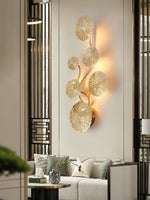 Pure Copper Lotus Leaf Wall Sconce