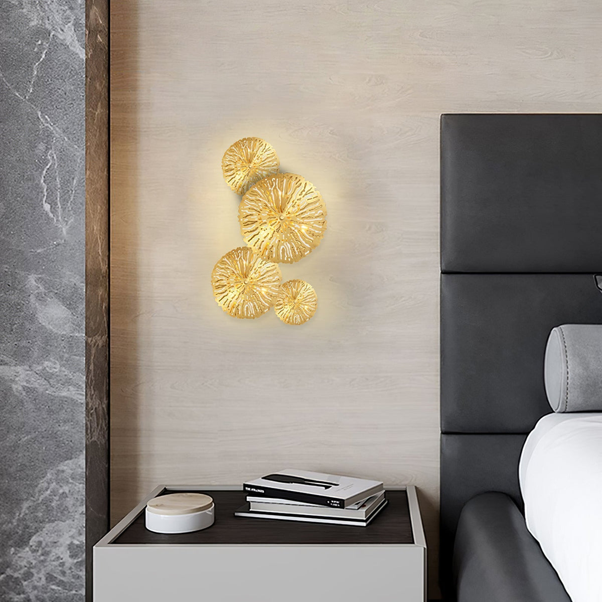 Pure Copper Lotus Leaf Wall Sconce