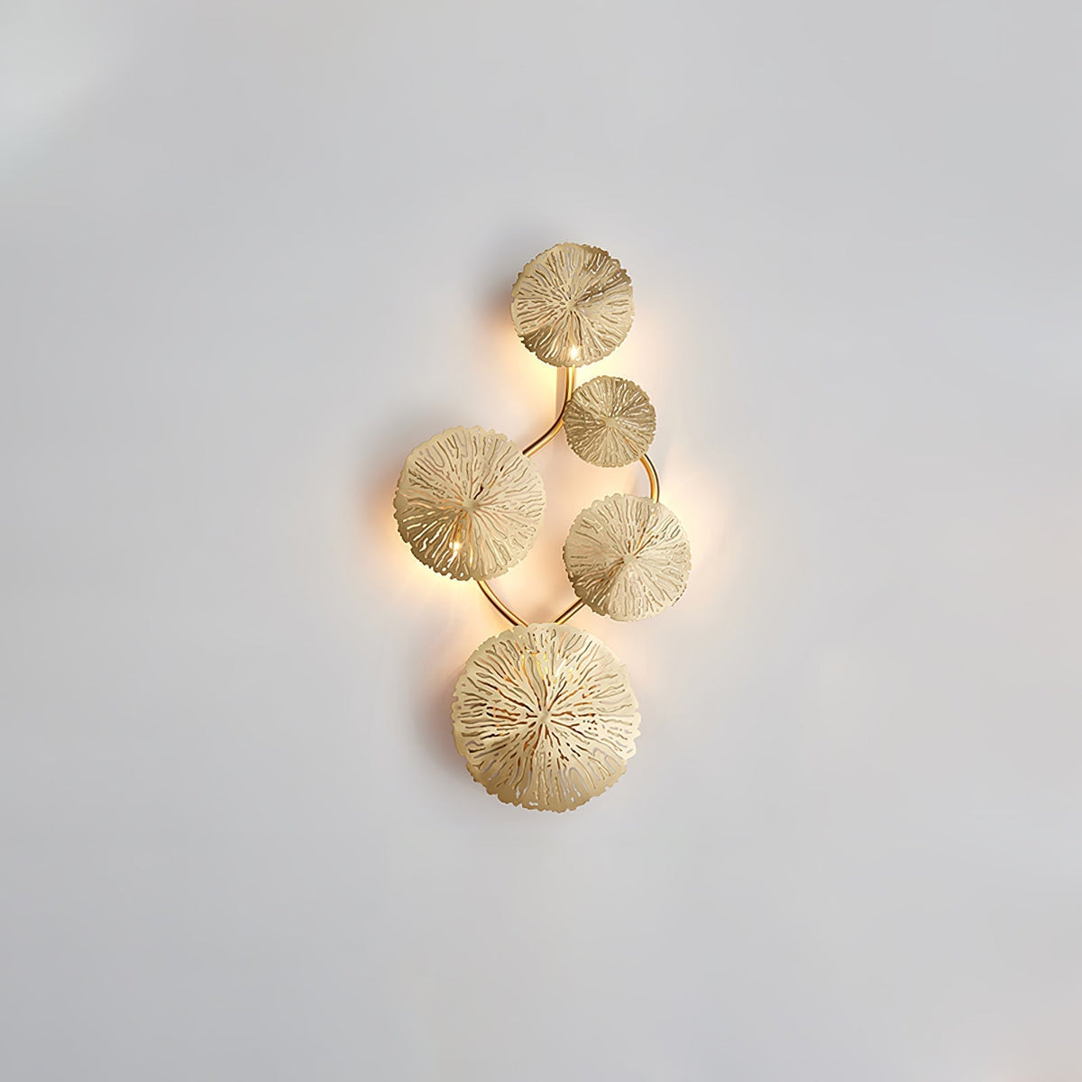 Pure Copper Lotus Leaf Wall Sconce