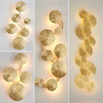 Pure Copper Lotus Leaf Wall Sconce