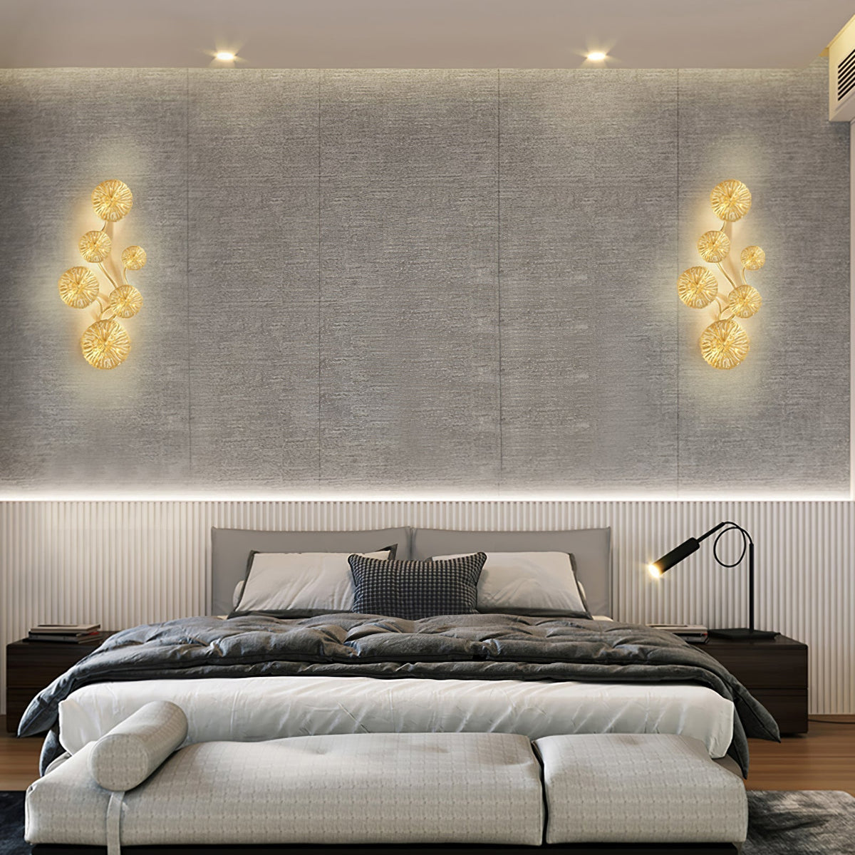 Pure Copper Lotus Leaf Wall Sconce