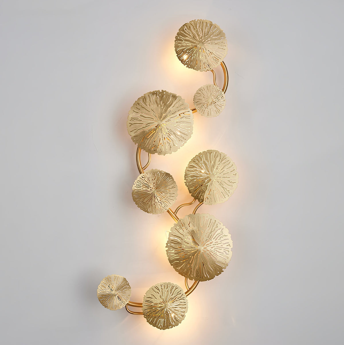 Pure Copper Lotus Leaf Wall Sconce