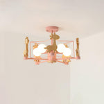 Lovely Deer Wooden Chandelier
