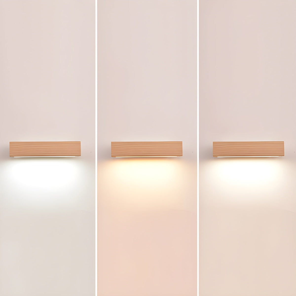 Luca Angle LED Wall Sconce in Natural Wood Finish