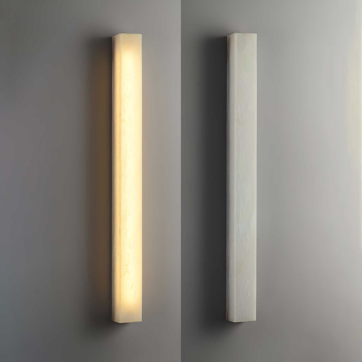 Lucent Pillar Alabaster Wall Sconce – Modern LED Wall Light