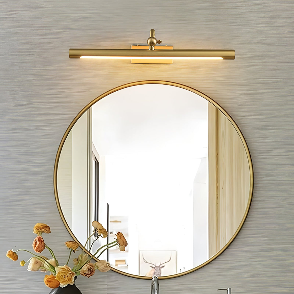 Lucent Vanity Wall Light – Modern LED Wall Sconce in Gold Finish