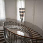 Lucente Noir Spiral Chandelier — Smoked Glass Pendant Light