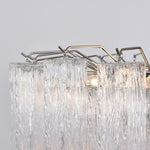 Lucente Glass Chandelier – Modern Tiered Crystal-Like Pendant for Dining & Living Spaces