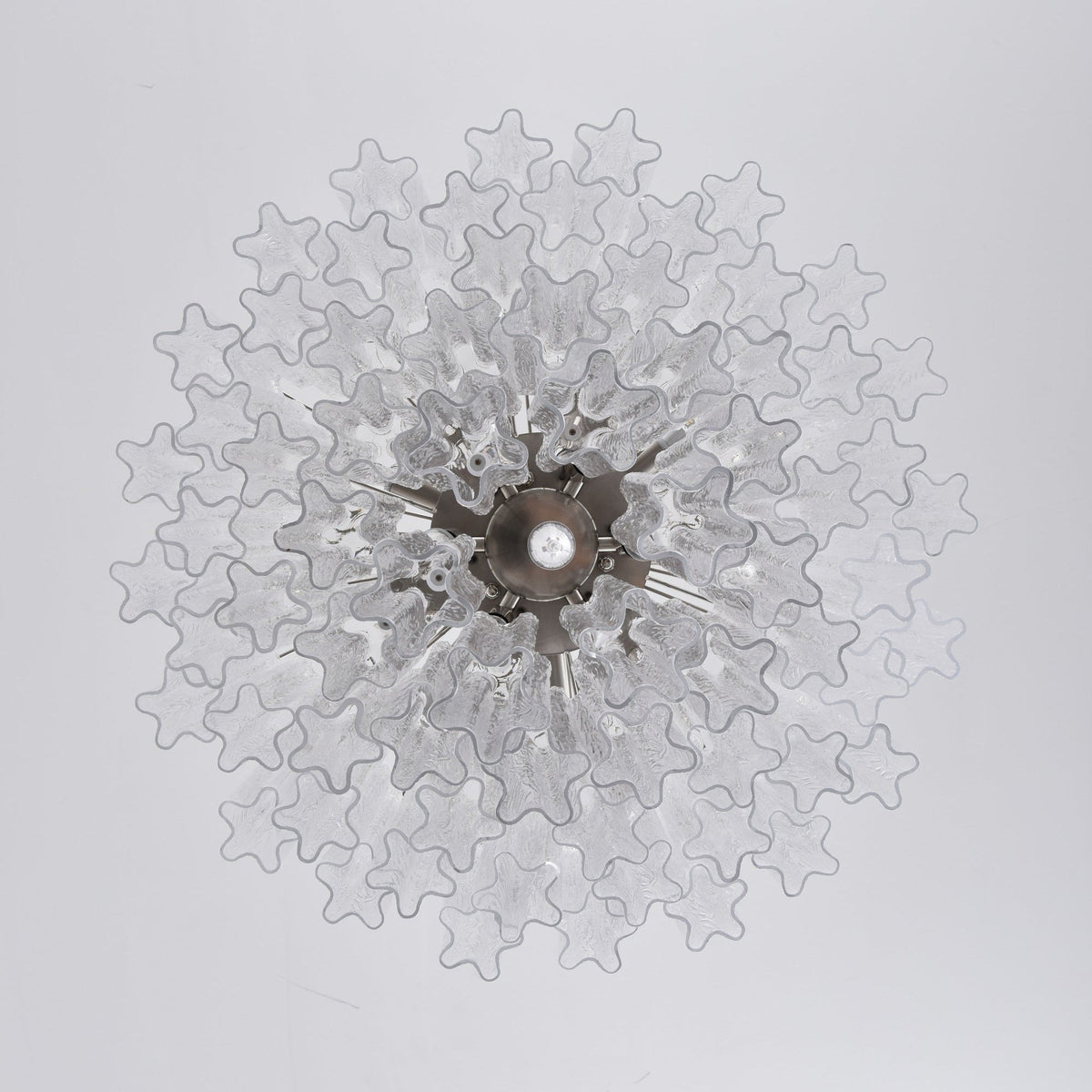 Lucente Glass Chandelier – Modern Tiered Crystal-Like Pendant for Dining & Living Spaces