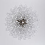 Lucente Glass Chandelier – Modern Tiered Crystal-Like Pendant for Dining & Living Spaces