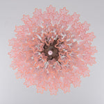 Lucente Rosa Chandelier – Handcrafted Pink Glass Multi-Tier Pendant Light