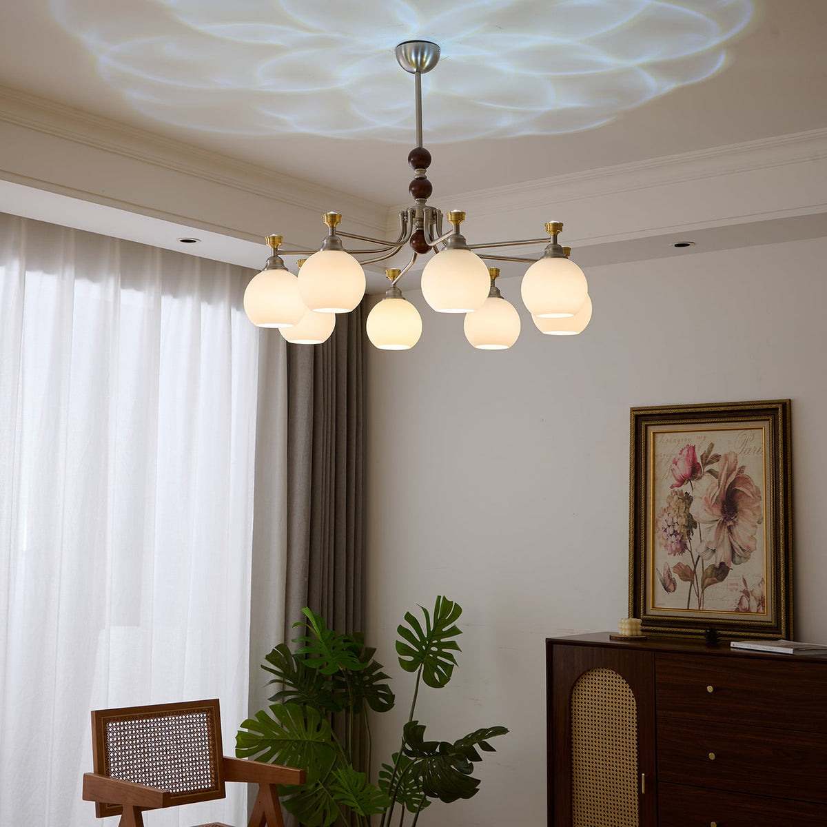 Lucienne Orb Chandelier – Modern Glass & Gold Pendant Light