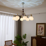 Lucienne Orb Chandelier – Modern Glass & Gold Pendant Light