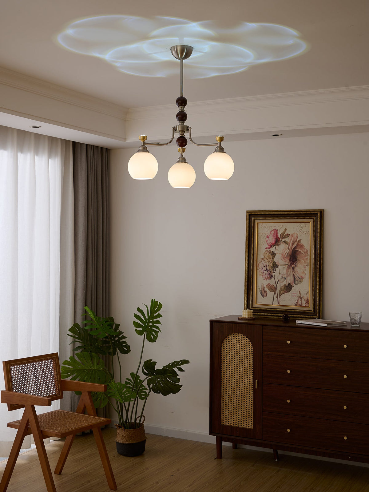 Lucienne Orb Chandelier – Modern Glass & Gold Pendant Light