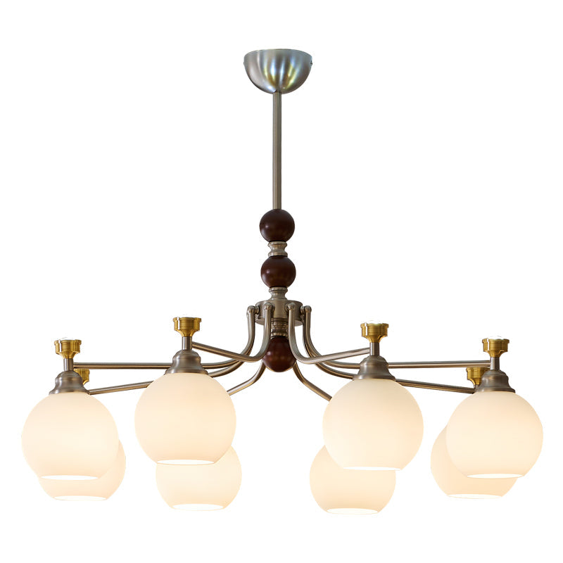 Lucienne Orb Chandelier – Modern Glass & Gold Pendant Light