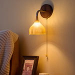 Lucina Wall Sconce in Walnut and Fluted Glass for Modern Interiors