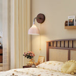 Lucina Wall Sconce in Walnut and Fluted Glass for Modern Interiors