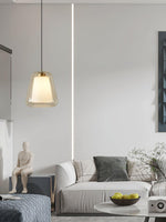 Lucinda Glass Pendant Light in Gold Finish for Modern Interiors
