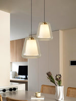 Lucinda Glass Pendant Light in Gold Finish for Modern Interiors