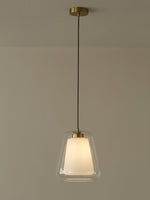 Lucinda Glass Pendant Light in Gold Finish for Modern Interiors