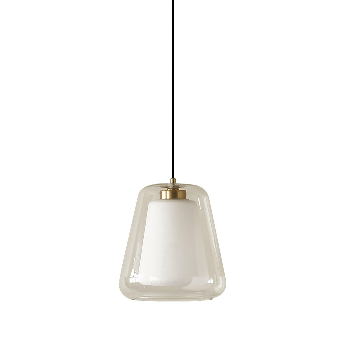 Lucinda Glass Pendant Light in Gold Finish for Modern Interiors