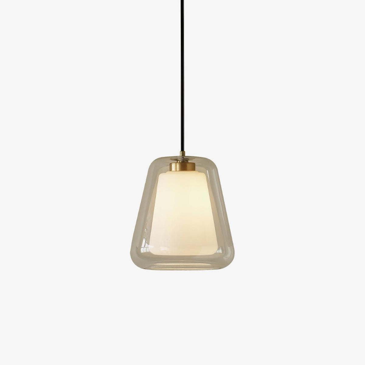 Lucinda Glass Pendant Light in Gold Finish for Modern Interiors