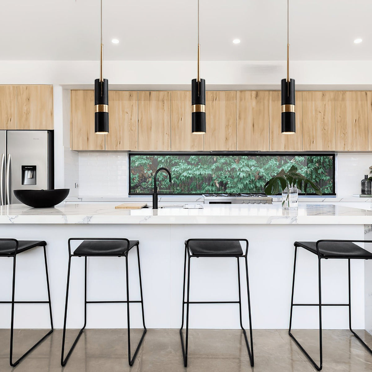Lukas Modern Pendant Light in Iron and Aluminum