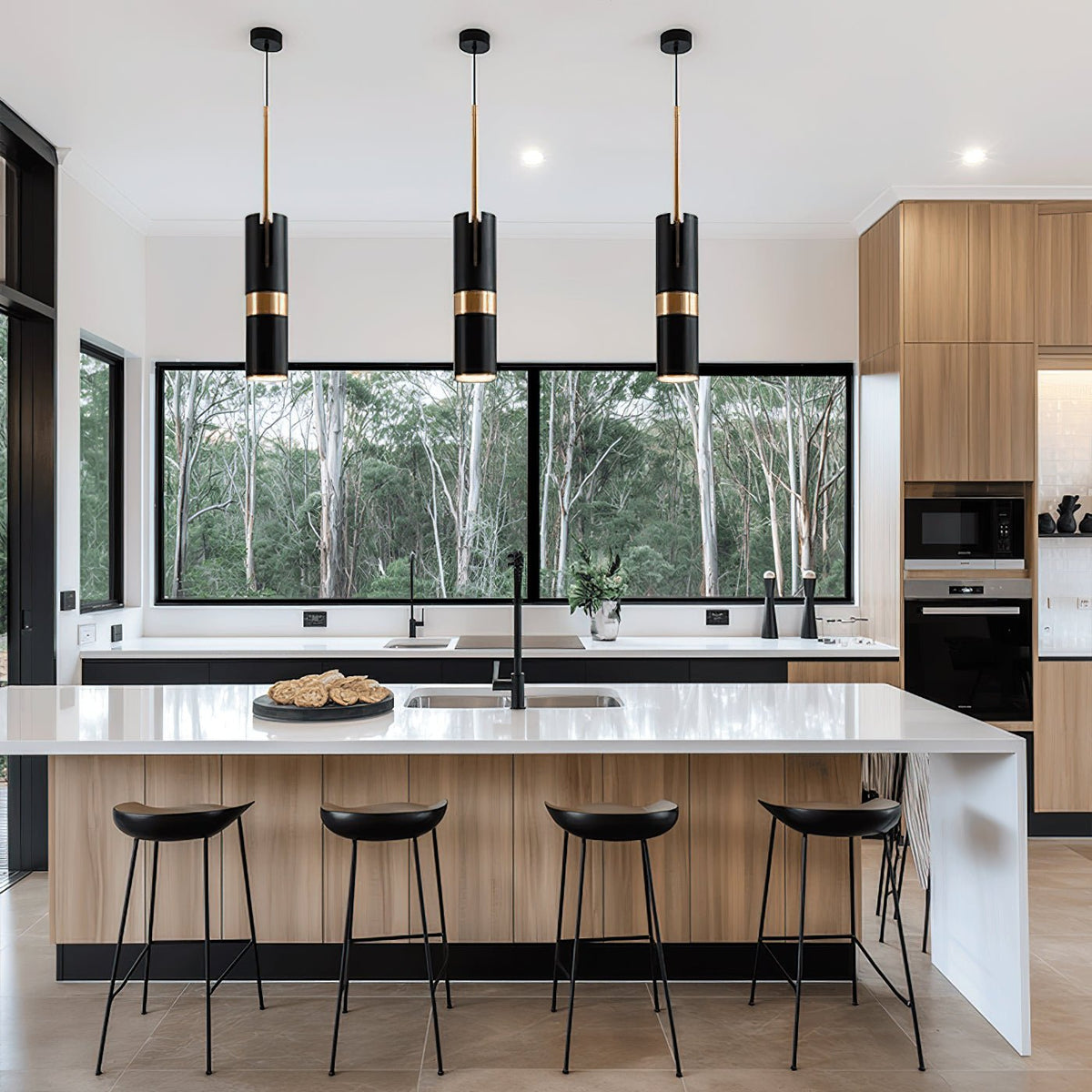 Lukas Modern Pendant Light in Iron and Aluminum
