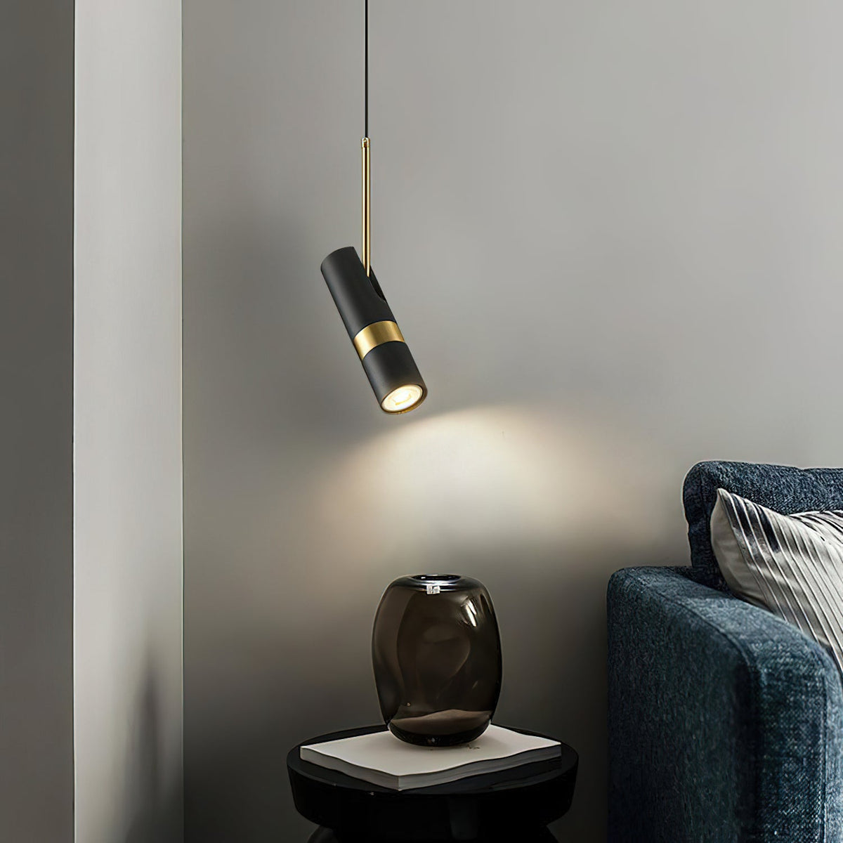 Lukas Modern Pendant Light in Iron and Aluminum