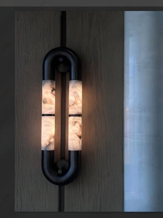 Luma Arc Twin Alabaster Wall Sconce – Modern LED Wall Light