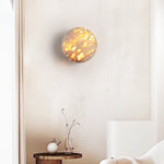 Luma Stone Wall Sconce in Yellow Travertine | Sculptural LED Wall Light