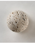 Luma Vein Stone Sphere Wall Sconce in Yellow Travertine