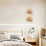 Luma Vein Stone Sphere Wall Sconce in Yellow Travertine