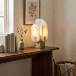 Luma Alabaster Table Lamp with Brass Accents