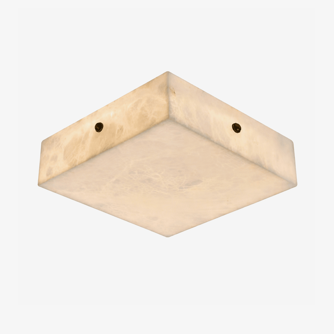 Luma Square Alabaster LED Flush Mount Ceiling Light for Modern Interiors