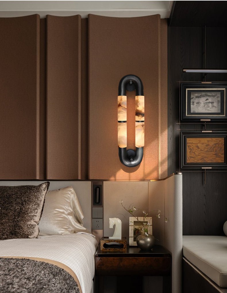 Luma Arc Twin Alabaster Wall Sconce – Modern LED Wall Light