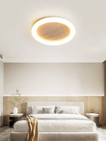 Luma Sol Travertine Flush Mount Ceiling Light with LED Halo