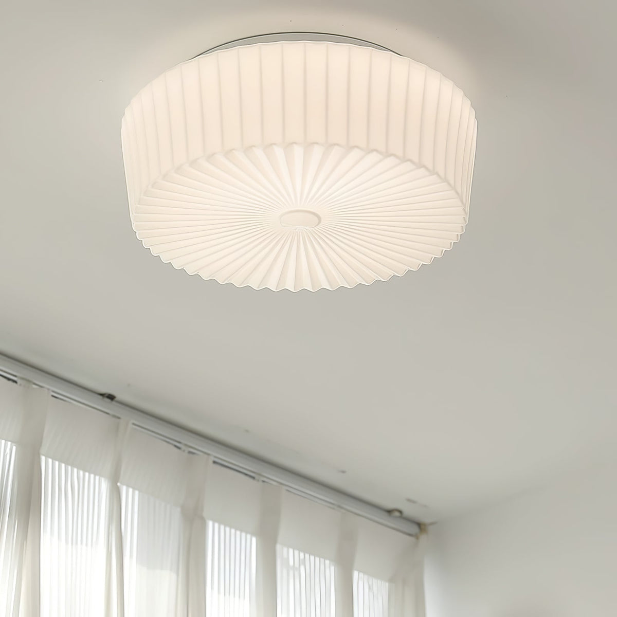 Lume Glass Flush Mount Ceiling Light – Modern LED Fixture for Bedroom & Living Room