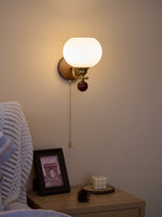 Lumea Crest Wall Sconce in Gold and Walnut Wood