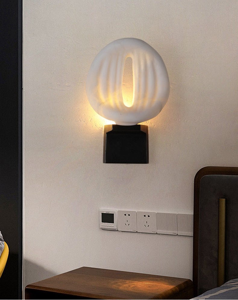 Lumen Rift Alabaster Wall Sconce – Modern LED Wall Light for Bedroom & Living Room