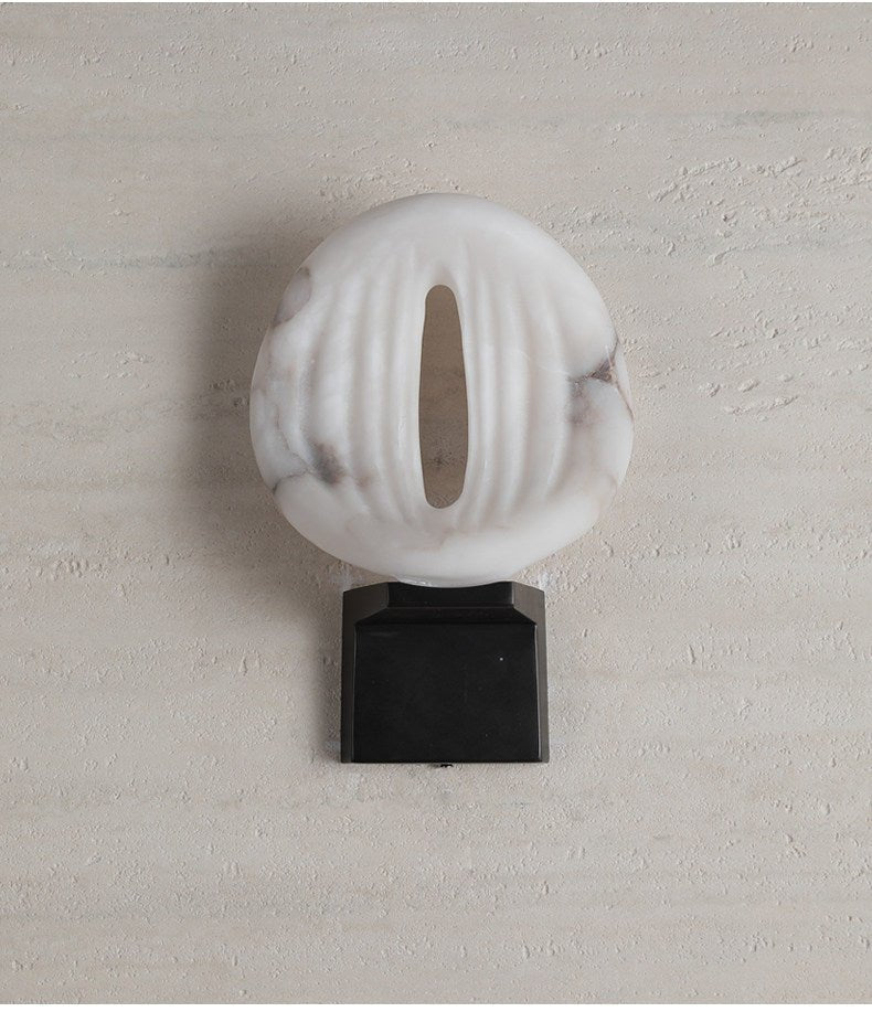 Lumen Rift Alabaster Wall Sconce – Modern LED Wall Light for Bedroom & Living Room