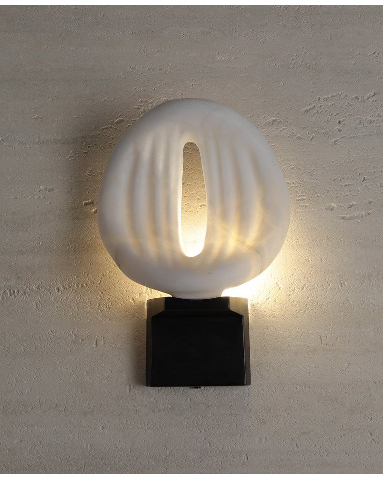 Lumen Rift Alabaster Wall Sconce – Modern LED Wall Light for Bedroom & Living Room