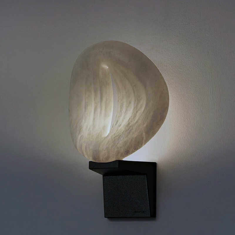 Lumen Rift Alabaster Wall Sconce – Modern LED Wall Light for Bedroom & Living Room