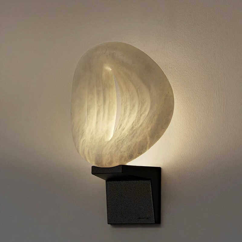 Lumen Rift Alabaster Wall Sconce – Modern LED Wall Light for Bedroom & Living Room