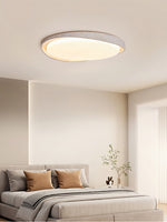 Lumen Arc Ceiling Light in Yellow Travertine | Modern Flush Mount LED