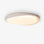 Lumen Arc Ceiling Light in Yellow Travertine | Modern Flush Mount LED