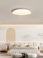 Lumen Arc Ceiling Light in Yellow Travertine | Modern Flush Mount LED