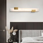 Alabaster LED Wall Sconce in Brushed Brass | Modern Linear Lighting
