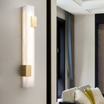 Alabaster LED Wall Sconce in Brushed Brass | Modern Linear Lighting